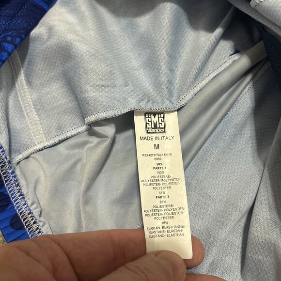 SMS Santini Cycling Jersey Blue Italia Rome Size Medium - Picture 4 of 6